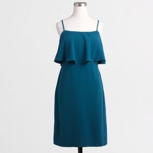 NWT j.crew factory | tiered dress in pebbles crepe.